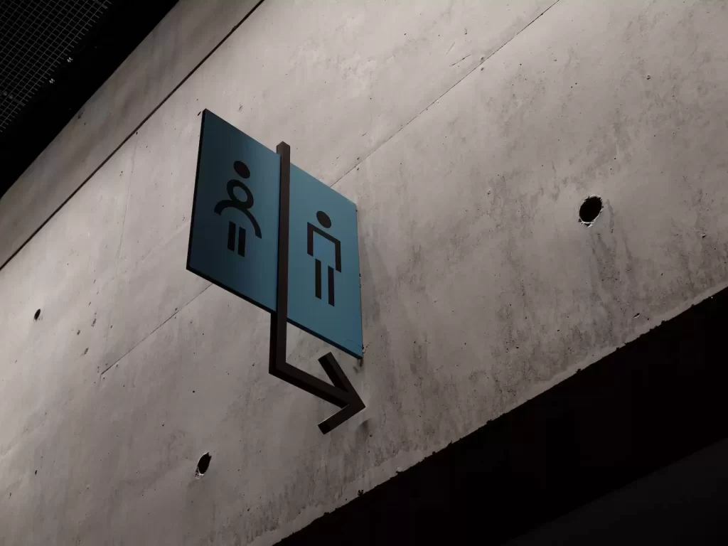 signs for a public restroom