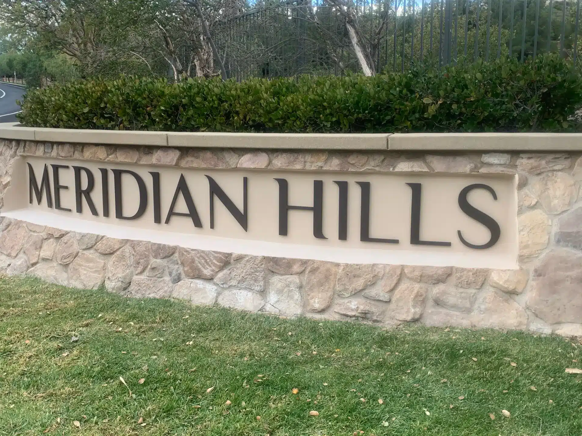 Meridian Hills Dimensional Letter Sign