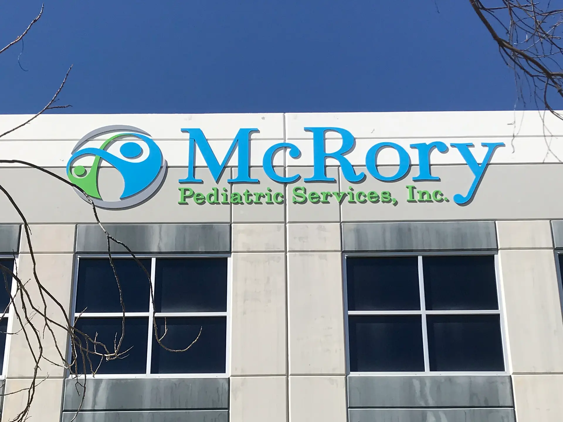 McRory Pediatric Services Building Sign