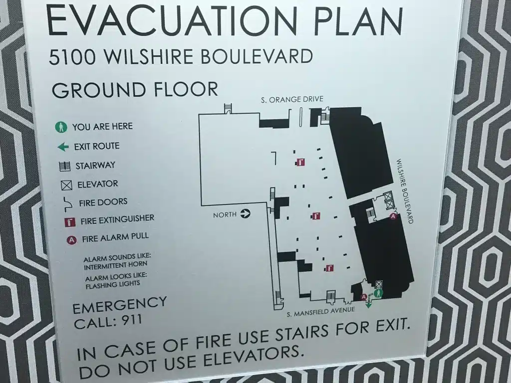 ADA Evacuation Sign Example