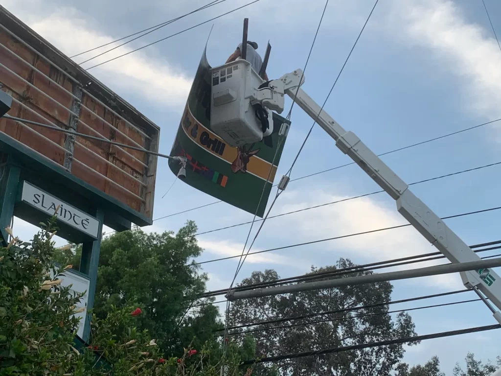 Sign Repair Maintenance Example