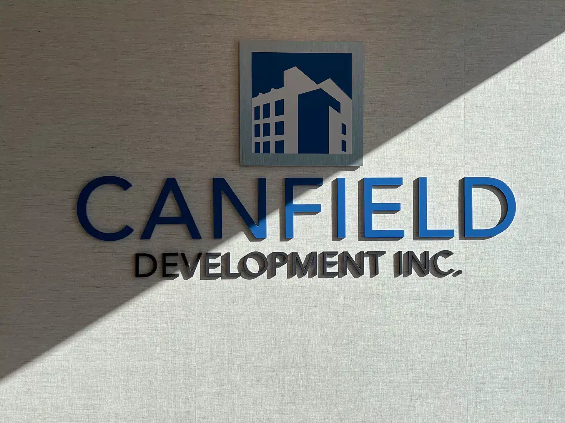 Canfield Development - dimensional business sign